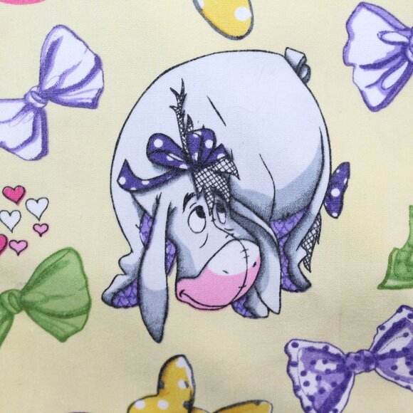 Disney Women Small Winnie The Pooh Eeyore Oh Bow Is Me Medical Uniform Scrub Top - Picture 8 of 10